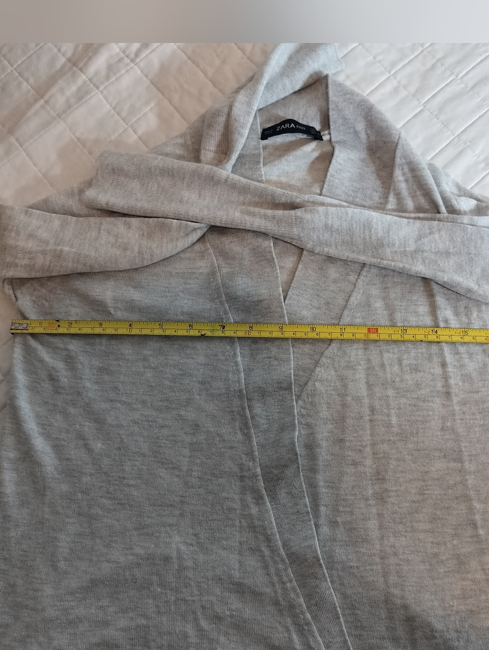 Zara Light Gray Wrap-Front Top - Picture 7 of 9